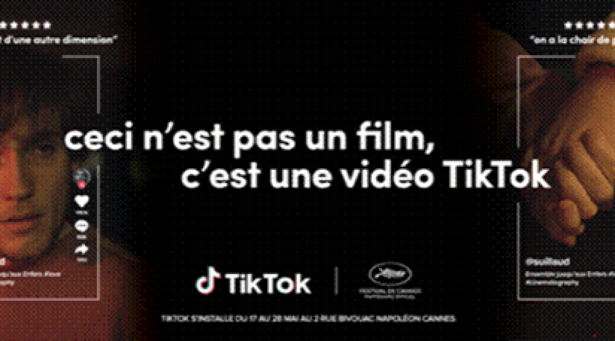 TikTok Signe Une Campagne à L'occasion Du Festival De Cannes - Image ...