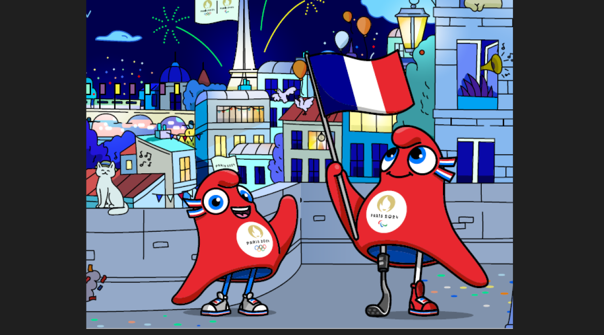Mascottes Paris 2024 : coloriage sur-mesure des Phryges