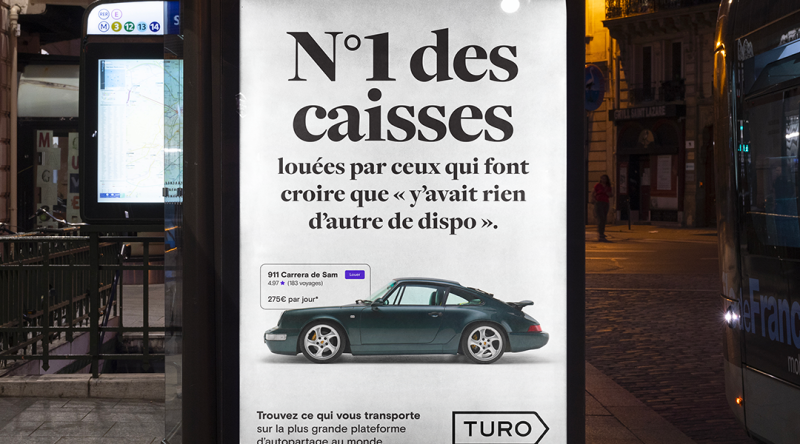 La première campagne média en France de Turo