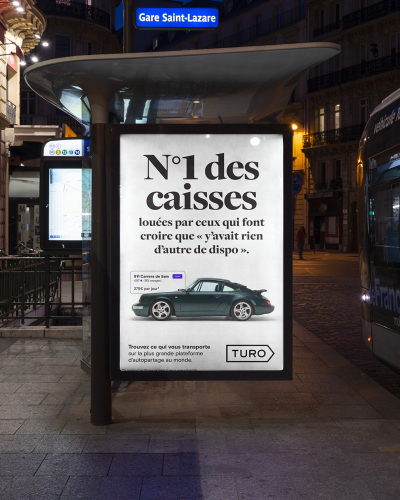 La première campagne média en France de Turo