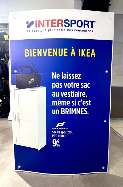 Intersport souhaite la bienvenue à IKEA