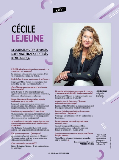 POV Cécile Lejeune - CB News octobre 2024