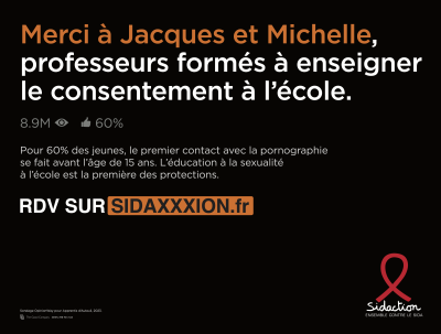 Sidaction rappelle l’importance de l’éducation à la sexualité dans une campagne signée The Good Company