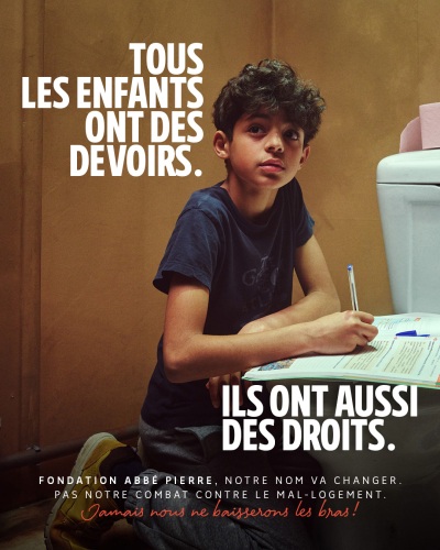 Fred & Farid Paris Fondation Abbé Pierre campagne mal-logement des enfants