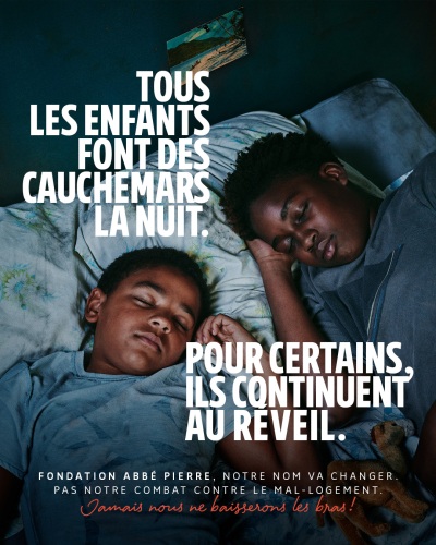 Fred & Farid Paris Fondation Abbé Pierre campagne mal-logement des enfants