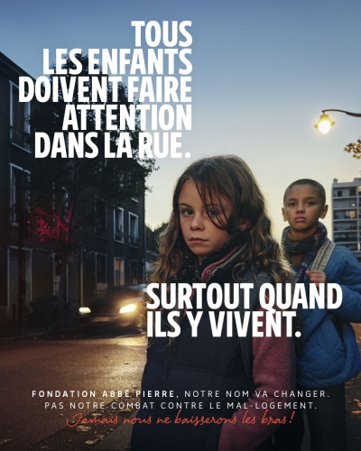 Fred & Farid Paris Fondation Abbé Pierre campagne mal-logement des enfants